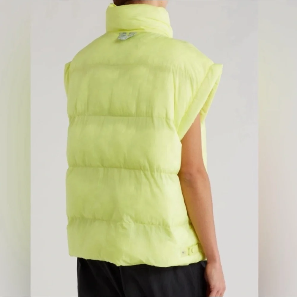 Neon Yellow Sleeveless Puffer Vest - Picture 2 of 10